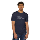 Social Cascade T-Shirt — Minimalist Logo Tee for Social Media Creators