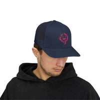OPK Piranha Neon Fin Snapback Trucker Cap - Fun Summer Hat for Beach Lovers