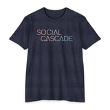 Social Cascade Gradient T-Shirt — Minimalist Logo Tee