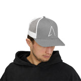 Trucker Cap — Distressed Arrow Logo Snapback Mesh Hat
