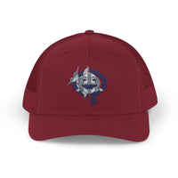 OPK Piranha Embroidered Snapback Trucker Cap - Stylish Outdoor Wear for All Seasons