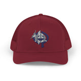 OPK Piranha Embroidered Snapback Trucker Cap - Stylish Outdoor Wear for All Seasons