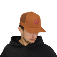 OPK Piranha Neon Fin Snapback Trucker Cap - Fun Summer Hat for Beach Lovers