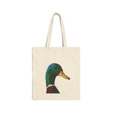 Mallard Duck Canvas Tote Bag — Social Cascade Graphic Cotton Tote