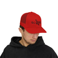 Globe Design Snapback Trucker Cap - Perfect for Travel Lovers