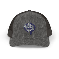 OPK Piranha Embroidered Snapback Trucker Cap - Stylish Outdoor Wear for All Seasons
