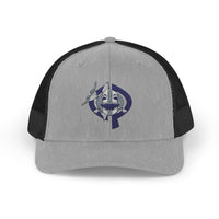 OPK Piranha Embroidered Snapback Trucker Cap - Stylish Outdoor Wear for All Seasons