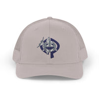 OPK Piranha Embroidered Snapback Trucker Cap - Stylish Outdoor Wear for All Seasons