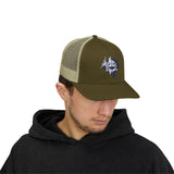 OPK Piranha Embroidered Snapback Trucker Cap - Stylish Outdoor Wear for All Seasons
