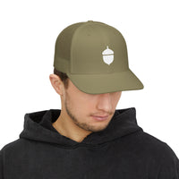 Oaky Dokey Embroidered Acorn Snapback Trucker Cap - Casual & Stylish Outdoor Hat