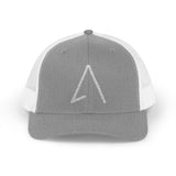Trucker Cap — Distressed Arrow Logo Snapback Mesh Hat