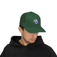 OPK Piranha Embroidered Snapback Trucker Cap - Stylish Outdoor Wear for All Seasons