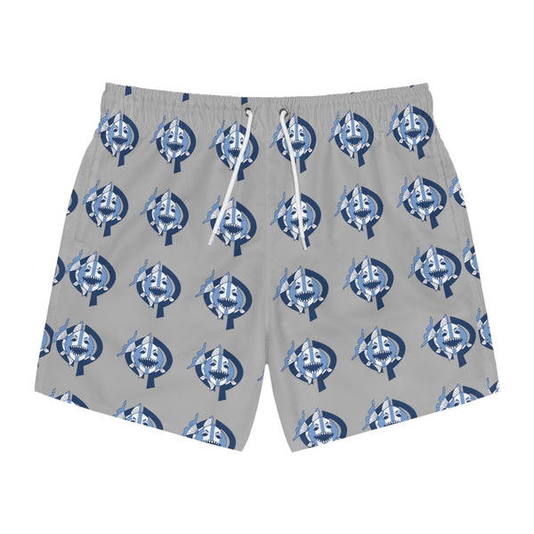 Stylish Men's Swim Trunks with Bold Blue Design - Perfect for Beach and Pool Days