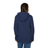 Social Cascade Hoodie — Minimal Logo Navy Fleece Hoodie