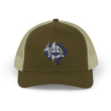 OPK Piranha Embroidered Snapback Trucker Cap - Stylish Outdoor Wear for All Seasons