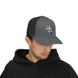 OPK Piranha Embroidered Snapback Trucker Cap - Stylish Outdoor Wear for All Seasons