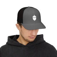 Oaky Dokey Embroidered Acorn Snapback Trucker Cap - Casual & Stylish Outdoor Hat