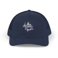 OPK Piranha Embroidered Snapback Trucker Cap - Stylish Outdoor Wear for All Seasons