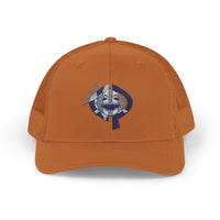 OPK Piranha Embroidered Snapback Trucker Cap - Stylish Outdoor Wear for All Seasons