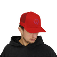 OPK Piranha Neon Fin Snapback Trucker Cap - Fun Summer Hat for Beach Lovers