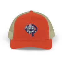 OPK Piranha Embroidered Snapback Trucker Cap - Stylish Outdoor Wear for All Seasons