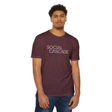Social Cascade T-Shirt — Minimalist Logo Tee for Social Media Creators