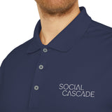 Social Cascade Embroidered Performance Polo