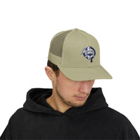 OPK Piranha Embroidered Snapback Trucker Cap - Stylish Outdoor Wear for All Seasons