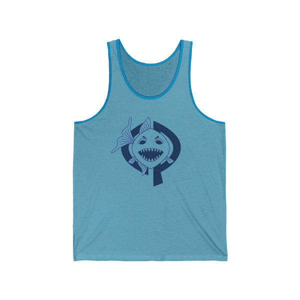 OPK Piranha Graphic Unisex Jersey Tank Top - Fun and Stylish Summer Wear