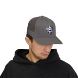 OPK Piranha Embroidered Snapback Trucker Cap - Stylish Outdoor Wear for All Seasons