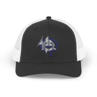 OPK Piranha Embroidered Snapback Trucker Cap - Stylish Outdoor Wear for All Seasons