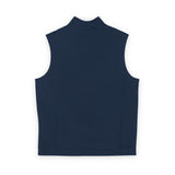 Men's Navy Soft Shell Vest — Embroidered Floral Accent
