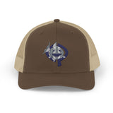 OPK Piranha Embroidered Snapback Trucker Cap - Stylish Outdoor Wear for All Seasons
