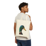Mallard Duck Canvas Tote Bag — Social Cascade Graphic Cotton Tote