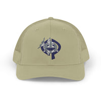 OPK Piranha Embroidered Snapback Trucker Cap - Stylish Outdoor Wear for All Seasons