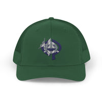 OPK Piranha Embroidered Snapback Trucker Cap - Stylish Outdoor Wear for All Seasons