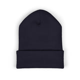 Embroidered Minimalist 'A' Cuffed Beanie — Classic Knit Winter Hat