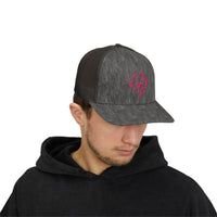 OPK Piranha Neon Fin Snapback Trucker Cap - Fun Summer Hat for Beach Lovers