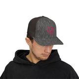 OPK Piranha Neon Fin Snapback Trucker Cap - Fun Summer Hat for Beach Lovers