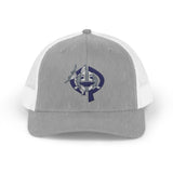 OPK Piranha Embroidered Snapback Trucker Cap - Stylish Outdoor Wear for All Seasons