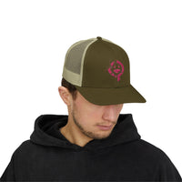 OPK Piranha Neon Fin Snapback Trucker Cap - Fun Summer Hat for Beach Lovers