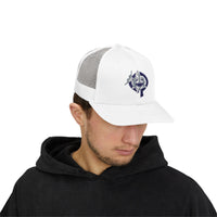 OPK Piranha Embroidered Snapback Trucker Cap - Stylish Outdoor Wear for All Seasons