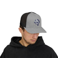 OPK Piranha Embroidered Snapback Trucker Cap - Stylish Outdoor Wear for All Seasons