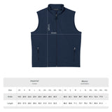Men's Navy Soft Shell Vest — Embroidered Floral Accent